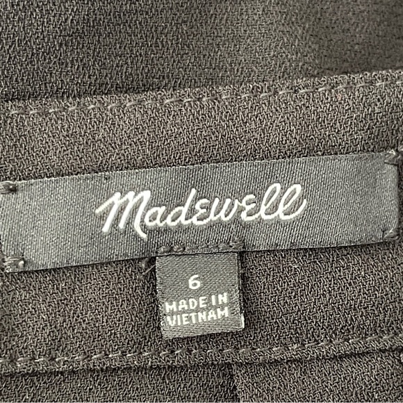 Madewell Jumpsuit Black Wide Leg Sleeveless Tie Back Square Neck Size 6 - Picture 9 of 11